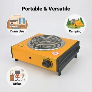 ポータブルコイルシングルバーナー電気ストーブ201ステンレス鋼イエローシングル電気ホットプレート - Product Image 4
