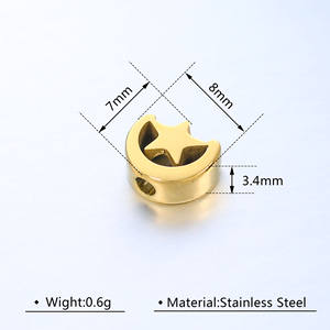 Accessori per gioielli fai da te incisi con capacità <span class=keywords><strong>Laser</strong></span> 7x8mm - Product Image 3