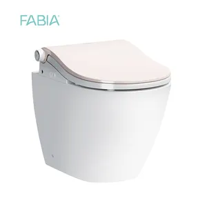 节水器智能壁挂式马桶现代陶瓷圆形壁挂式淋浴马桶带座椅加热易清洁简单