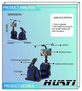 Factory Price Artbel 9D VR <b>Shooting</b> Simulation Indoor Metal Gatling Gun Controller Virtual Reality Game Machine Adventure Park - Product Image 6