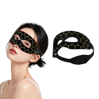 Masque oculaire LED 7 couleurs pour soins des yeux, thérapie par lumière rouge, rechargeable par USB, en silicone, pour réduire les cernes et la fatigue oculaire