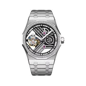 Drop Shipping for Unisex Luxury Mechanical Tourbillon <b>Watch</b> Stainless Steel <b>Skeleton</b> 42mm Analog ETA Movement 22mm Pointer - Product Image 1