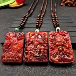 Kırmızı Ejderha Tütsü Kolye Kazak Zinciri Dokuz Ejderha Guanyin Guan Yu Kolye Geometrik Şekil Cilalı Unisex Koku - Product Image 2