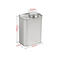Boîtes en fer blanc carrées hermétiques RunLin 250g avec couvercle à vis et valve pour le stockage de grains de café, chewing-gum, matcha, huile d'olive