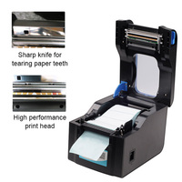 Vente en gros Xprinter 370B Imprimante d'étiquettes thermiques avec une résolution de 203DPI Impression thermique directe Utilisé Stock Prix bon marché Terminal USB