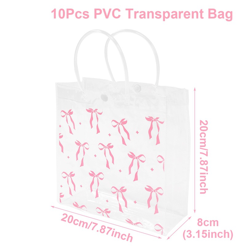 Sac fourre-tout transparent en PVC avec nœud - Thème nœud papillon
