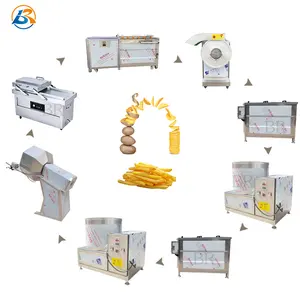 Impianto di lavorazione delle patatine fritte congelate su piccola scala semiautomatico che fa le macchine linea di produzione delle patatine fritte da vendere