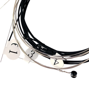Cordes de guitare électrique à noyau en acier en alliage de nickel noir, jeu de cordes de remplacement à 6 cordes, pièces d'instruments - Product Image 5