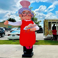 Grand-mère gonflable de danseur de ciel de danse d'air de bannière de publicité extérieure pour la promotion de camion de nourriture