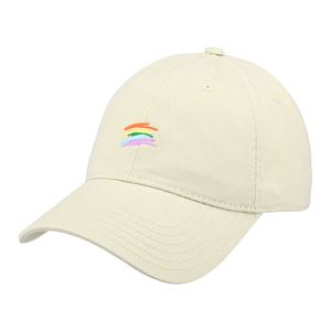 Casquettes de baseball vintage, sportives et élégantes, 6 panneaux, en coton lavé, logo brodé arc-en-ciel personnalisé, plusieurs couleurs disponibles - Product Image 5