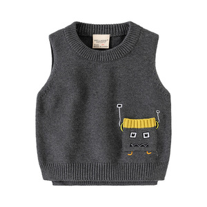 2025 nouveaux garçons tricoté gilet haut à la mode bébé <span class=keywords><strong>pull</strong></span> <span class=keywords><strong>pull</strong></span> pour printemps et automne hiver vêtements pour enfants en gros - Product Image 5