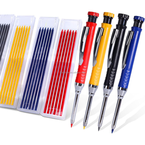 Lápiz <span class=keywords><strong>de</strong></span> <span class=keywords><strong>Carpintero</strong></span> Metálico con Sacapuntas Integrado y Recambios para Orificios Profundos - Product Image 1
