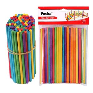 FOSKA 100 bâtonnets en <span class=keywords><strong>bois</strong></span> éducatifs pour les jeunes enfants, multicolores, pour le développement cognitif et le jeu créatif des garçons et des filles - Product Image 1