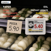 COMPAX 4.2'' Label Rak Elektronik Tahan Air EInk ESL Label Harga Digital Nirkabel untuk Tampilan Rak Ritel Daging Segar dan Sayuran