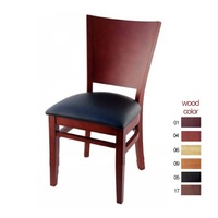 Chaise de salle à manger en bois massif de style antique moderne avec couleur au choix pour la maison et la restauration, marque TY
