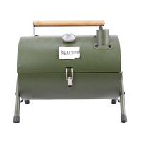 Barbecue portable miniature à charbon de bois, petit barbecue de table avec thermomètre pour le camping en plein air et le jardin