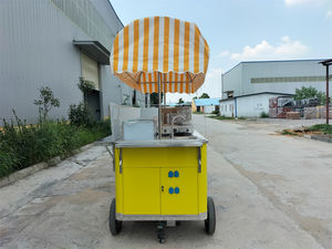 Chariot de cuisine mobile personnalisable avec système électrique pour barbecue et gaufres, chariot à hot-dogs facile à pousser à la main, camions de restauration mobiles - Product Image 5