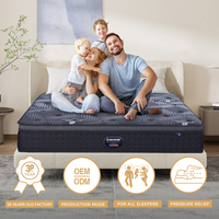 Maßgefertigte Moderne Doppel-, King- und Queen-Size-Matratze mit Hochdichtem Gel-Memory-Schaum, Naturlatex und Taschenfederkern im Karton für Hotels