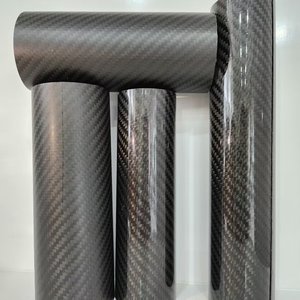 Tube en Fiber de carbone haute résistance Robotique industrielle aérospatiale Utilisation Applications sportives légères Épaisseur personnalisée Personnalisable - Product Image 4