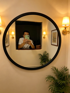 Miroir convexe rond en acrylique avec crochets, miroir de sécurité mural à large champ de vision pour magasin, bureau, décoration intérieure, service de découpe disponible - Product Image 1