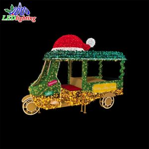 Décoration lumineuse de Noël personnalisée pour spectacle de <span class=keywords><strong>festival</strong></span> en plein air, lumière géante en forme de <span class=keywords><strong>train</strong></span> de Noël 3D - Product Image 5