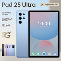 Venta al por Mayor de Tablets 2026 Pad 25 Ultra con Cuerpo Metálico para Niños, Snapdragon 8 Gen 3, Android, Pantalla FHD de 10.1 Pulgadas, Tablet Inteligente para Educación