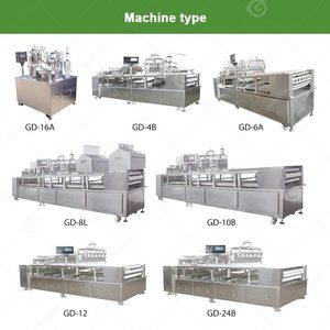 Solid Gelato Discal and Capping Yoghurt Milk Rotary Big Cup/Bottle/Can/<b>Tray</b> Fill Seal Filler Sealer Machine - Product Image 5