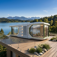 Maison Capsule Spatiale de Luxe Préfabriquée Modulaire pour Hôtels, Glamping, Campings et Hébergements de Villégiature avec Verre Panoramique et Maison Intelligente