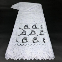 Grande Vente Tissus de Dentelle Guipure de Haute Qualité Blanc Pur Tissu Brodé Cordon Africain Robes de Mariée de Fête Sacs pour Filles Dobby