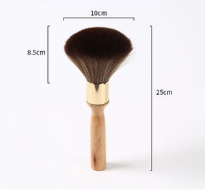 Brosse à dépoussiérer le cou pour barbier, personnalisée, à long manche en bois, poils doux en nylon, pour la coupe de cheveux, le nettoyage du cou et du visage, pour salon et usage domestique - Product Image 2