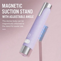 Lampe UV 2-en-1 de bureau et portable rechargeable pour ongles, avec cordon d'alimentation Chrome, séchage rapide, lumière LED multicolore, en métal