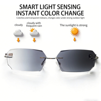 Gafas Inteligentes Sin Montura HONGYUN HY-JK-1703, Lentes Fotocromáticas Anti-Luz Azul para Miopía, Gafas Ultraligeras