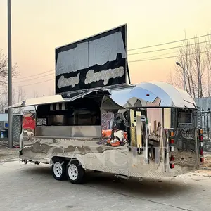 Meilleures ventes Outdoor vintage horse box bar à vin Mobil Pizza Burger Fried Chicken Food Trailer