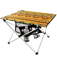 Bureau pliant léger de style moderne avec porte-gobelets Table de camp portable pour la randonnée en plein air et les pique-niques fabriqués en Chine