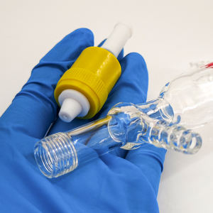 Valve à vide élevée <span class=keywords><strong>en</strong></span> verre borosilicate de laboratoire CS Labglass, nouvelle, empêchant l'aspiration inverse, avec raccords pour tuyau - Product Image 4