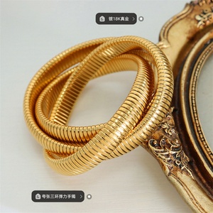 Joyería Personalizada de Alta Calidad, Brazalete de Acero de Titanio con Cadena de Serpiente de Varias Capas para Mujer - Product Image 4
