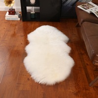 Housse de canapé en peau d'agneau de haute qualité, tapis en véritable peau de mouton, housse de coussin marron pour salon et chambre à coucher, vente en gros