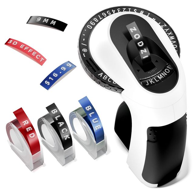 E975 Label Printer Sticker Machine, Inkless 3D Label Maker Embosser, Handheld Portable Label Printer, Scrapbook & Organization