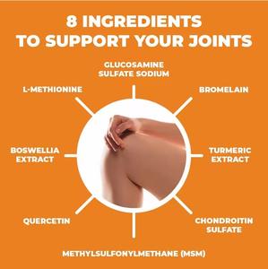 כמוסות גלוקוזאמין כונדרויטין כורכום <span class=keywords><strong>MSM</strong></span> בוסווליה של OEM לתמיכה במפרקים למבוגרים, 60 כמוסות - Product Image 6