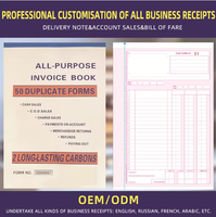 Carnet de factures et de reçus autocopiants personnalisé en gros pour usine, 2 feuillets, 50 sets, papier commercial, facture proforma imprimée