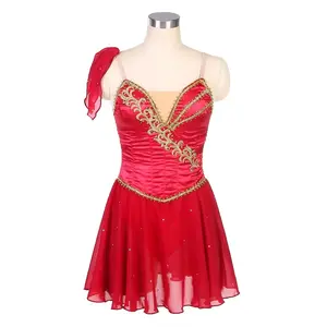 Cupido Mulher ballet curto saia chiffon profissional personalizado concorrência vermelho adulto traje ballet