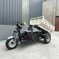 Mini-dumper électrique à trois roues, 2,5 tonnes, bascule hydraulique, faible bruit pour une utilisation sécurisée