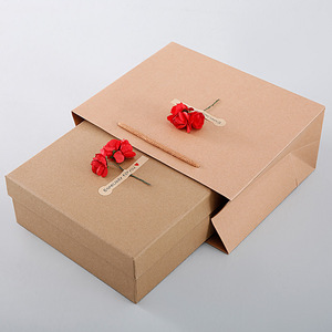 Eco-Friendly Kraft Paper Rigid Gift Box Square Box Design Matt <b>Lamination</b> Custom Design Handmade Art Sticker Top Bottom Lid - Product Image 5