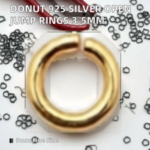 Anneaux ouverts en argent sterling 925 pour fabrication de donuts DIY, 3 mm, fabriqués en Chine 25071513391411359 - Product Image 2