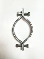 Collier de poteau en acier robuste galvanisé à chaud pour poteaux de 80 à 120 mm, quincaillerie M12, certifié ISO9001, résistant à la corrosion, pour extérieur