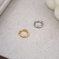 Meilleures ventes d'accessoires en argent sterling 925 pour la fabrication de bijoux Petits anneaux de porte à ressort en argent Connecteur de pendentif en caution