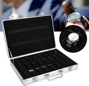 Scatola Porta <span class=keywords><strong>Orologi</strong></span> con 24 Scomparti in Lega <span class=keywords><strong>di</strong></span> Alluminio, Custodia per <span class=keywords><strong>Orologi</strong></span> con Chiusura a Lucchetto per <span class=keywords><strong>Uomo</strong></span> e Donna, Elegante Contenitore per <span class=keywords><strong>Gioielli</strong></span> - Product Image 5