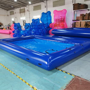 Xách tay vuông màu xanh nước hồ bơi PVC Hồ bơi bơm hơi cho chèo thuyền - Product Image 1