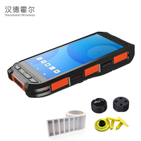 Pemindai Tag Telinga Elektronik Android 134.2kHz FDX-B Reader, PDA Genggam Portabel 5.5 inci untuk Sapi, Domba, Babi, Kuda