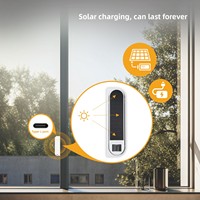 Ouvre-fenêtre intelligent Tuya Zigbee en plastique à énergie solaire avec contrôle par application, minuterie, commande vocale et installation sans perçage